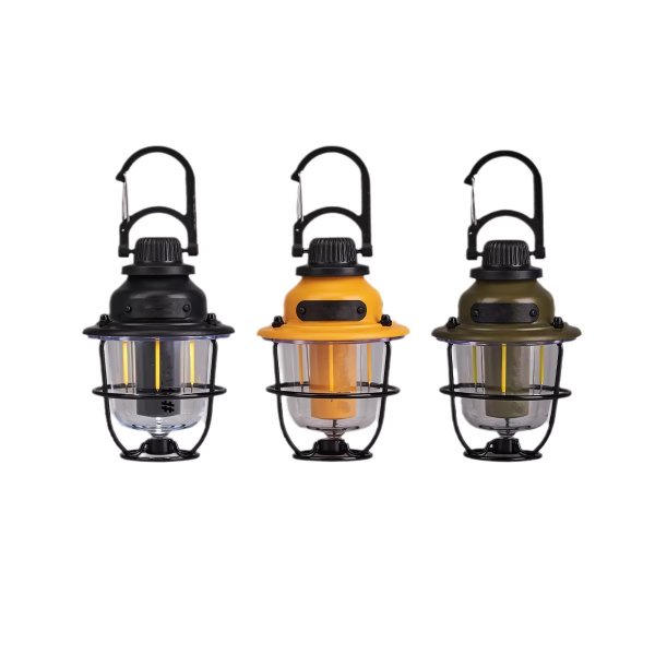 Vintage Rechargeable Camp Lantern - Portable Hanging & Handheld Ambiance Light